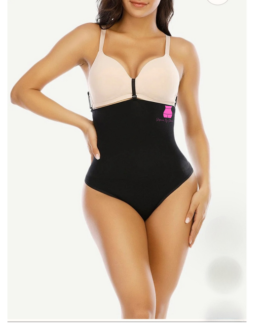 Seamless Slimming Thong with Optional Anti-Roll Bra Clip